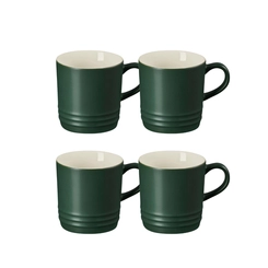 Jogo 4 Canecas Cappuccino de Cerâmica 200 ml Forêt Le Creuset