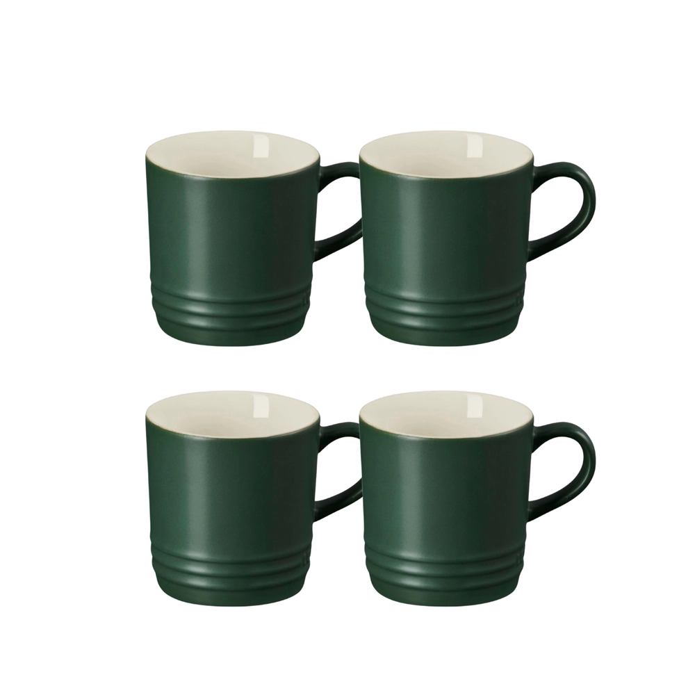 Jogo 4 Canecas Cappuccino de Cerâmica 200 ml Forêt Le Creuset