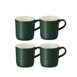 Jogo 4 Canecas de Chá de Cerâmica 350 ml Forêt Le Creuset