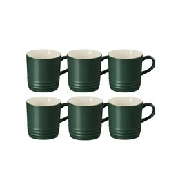 Jogo 6 Canecas de Chá de Cerâmica 350 ml Forêt Le Creuset