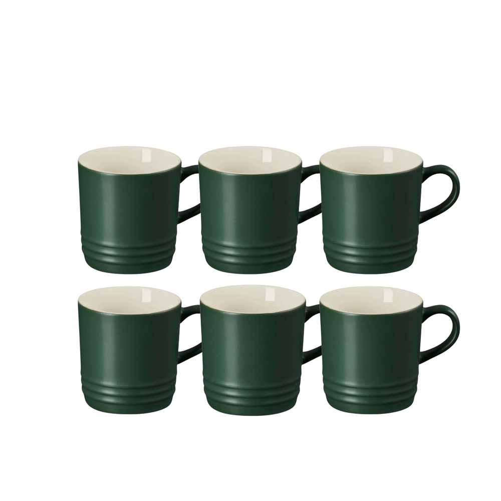 Jogo 6 Canecas de Chá de Cerâmica 350 ml Forêt Le Creuset