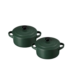 Jogo 2 Mini Cocotte de Cerâmica 10 cm Forêt Le Creuset