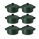 Jogo 6 Mini Cocotte de Cerâmica 10 cm Forêt Le Creuset