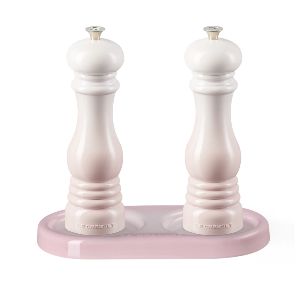 Kit Moedores de Sal e Pimenta com Bandeja Shell Pink Le Creuset