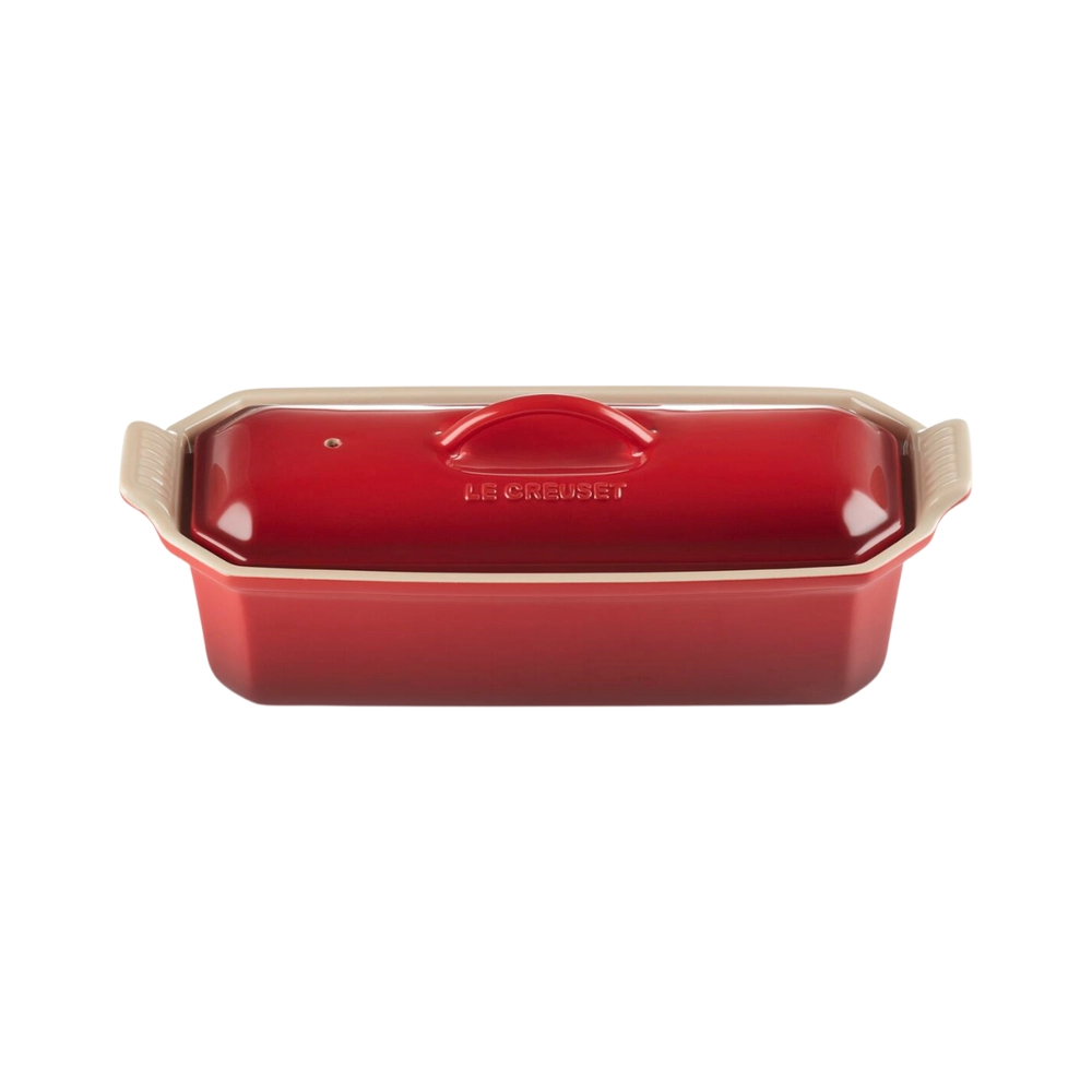 Travessa Terrine de Cerâmica Heritage 1,1 Litros Vermelho Le Creuset