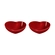 Set 2 Pratos de Cerâmica Coração 13 cm Vermelho Le Creuset
