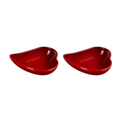 Set 2 Pratos Coração Sphere Petal 16 cm Vermelho Le Creuset