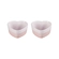 Set 2 Ramekin de Cerâmica Coração Shell Pink Le Creuset