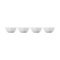 Set 4 Mini Bowls de Cerâmica Coração Branco Le Creuset