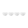 Set 4 Mini Bowls de Cerâmica Coração Branco Le Creuset