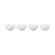 Set 4 Mini Bowls de Cerâmica Coração Branco Le Creuset