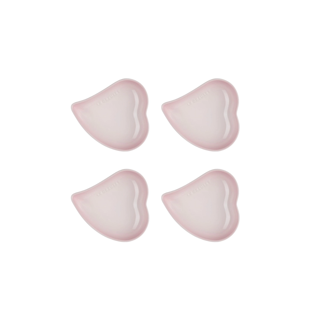 Jogo 4 Pratos Coração Sphere Petal 16 cm Shell Pink Le Creuset