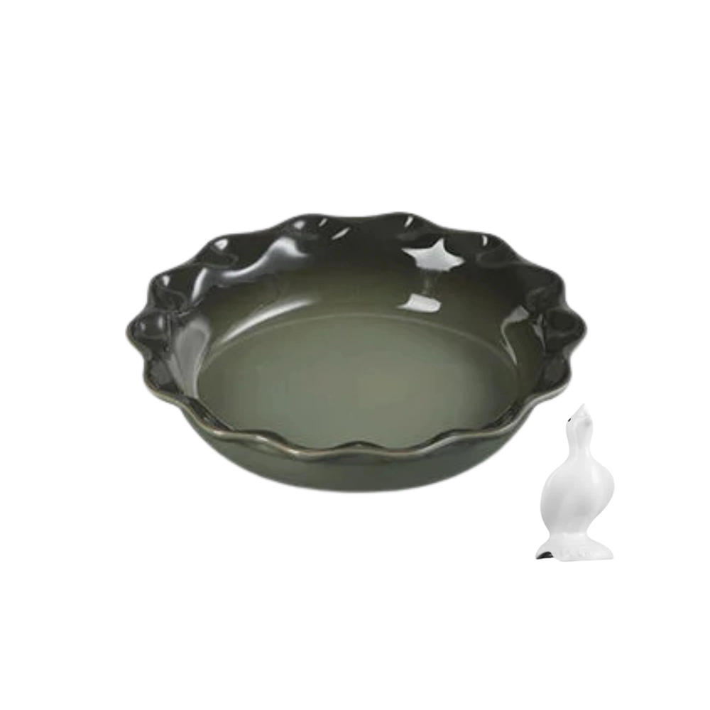 Kit de Travessa Redonda 23 cm Thyme e Pie Bird Branco Le Creuset