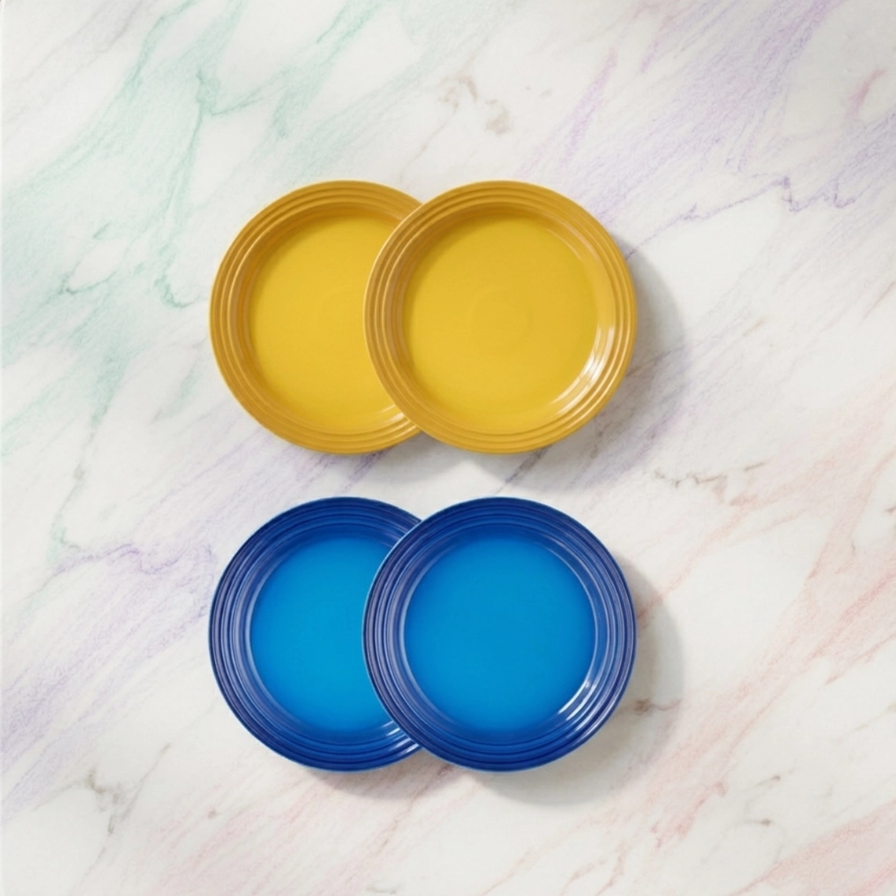 Jogo 4 Pratos Rasos de Cerâmica 27 cm Brasil Le Creuset