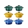 Jogo 6 Mini Cocotte de Cerâmica 10 cm Brasil Le Creuset