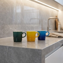 Jogo de 3 Canecas Espresso de Cerâmica 100 ml Brasil Le Creuset