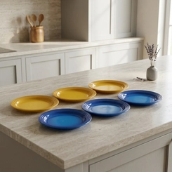 Jogo de 6 Pratos Rasos de Cerâmica 27 cm Brasil Le Creuset