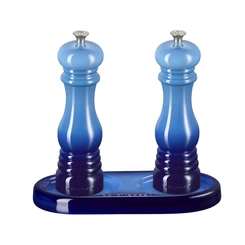 Kit Moedores de Sal e Pimenta com Bandeja Azure Blue Le Creuset