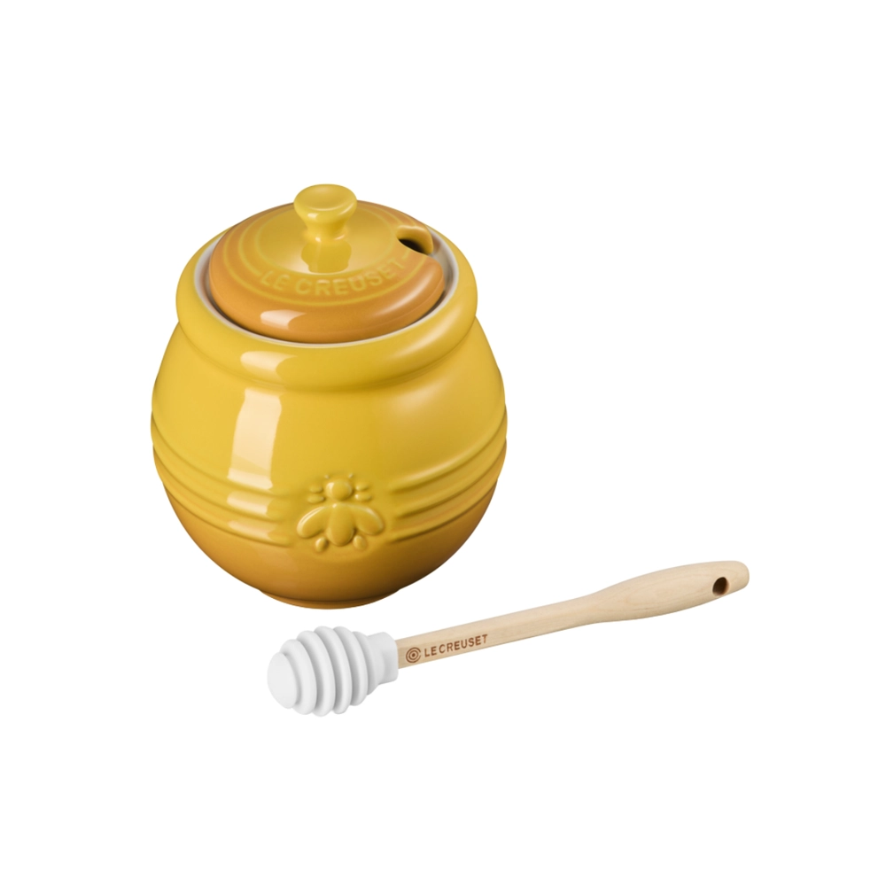 Pote para Mel em Cerâmica Nectar Pincel Branco Le Creuset