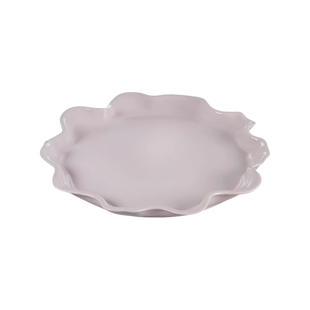 Prato de Servir em Cerâmica Ruffle 36 cm Shallot Le Creuset