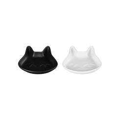 Set 2 Pratos de Cerâmica Gato Preto e Branco Le Creuset