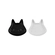 Set 2 Pratos de Cerâmica Gato Preto e Branco Le Creuset