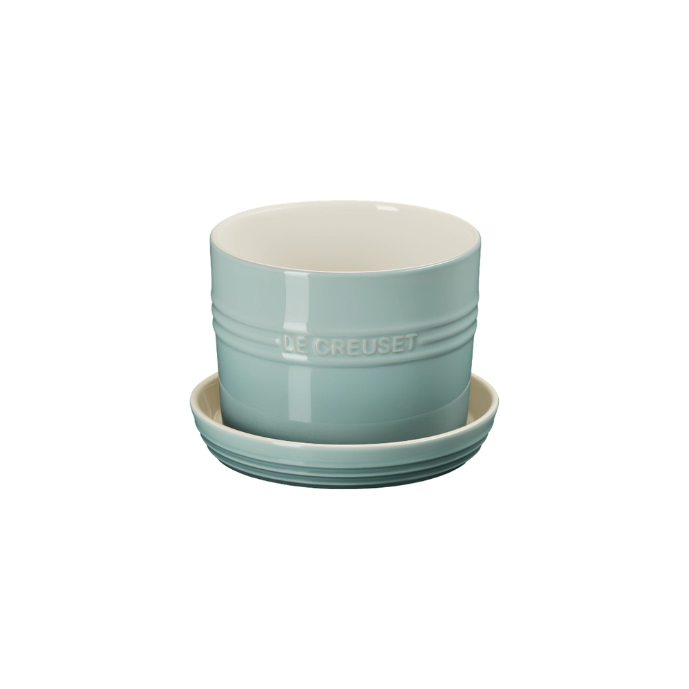 Vaso para Ervas com Bandeja 14 cm Sea Salt Le Creuset