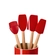 Set 4 Utensílios com Porta Utensílios Signature Vermelho Le Creuset
