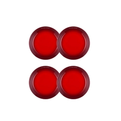 Jogo de 4 Pratos Rasos de Cerâmica Manila 23 cm Vermelho Le Creuset
