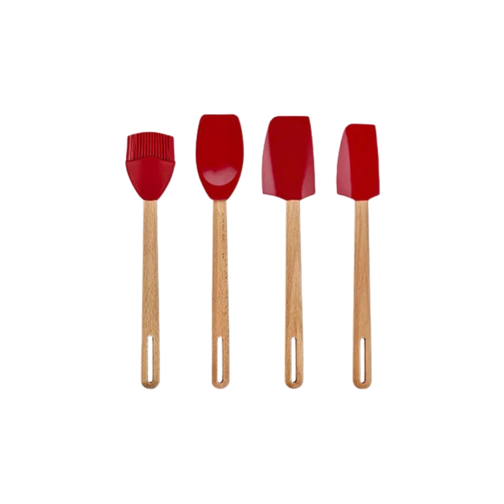 Set 4 Utensílios de Silicone Signature Vermelho Le Creuset