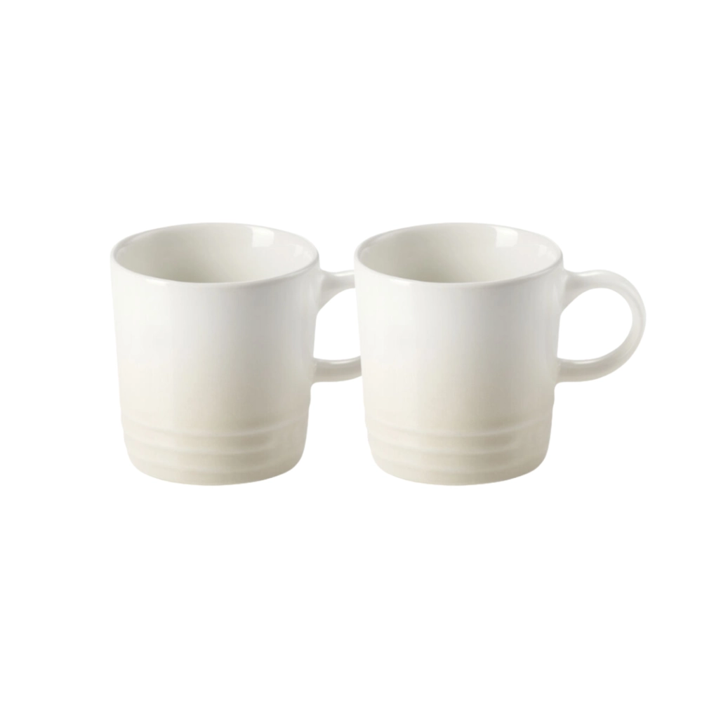 Jogo 2 Canecas Espresso de Cerâmica 100 ml Meringue Le Creuset