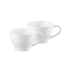 Jogo 2 Canecas Bistrô de Cerâmica 400 ml Branco Le Creuset