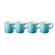 Jogo 4 Canecas Espresso de Cerâmica 100 ml Azul Caribe Le Creuset