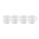 Jogo 4 Canecas Espresso de Cerâmica 100 ml Branco Le Creuset