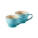 Jogo 2 Canecas Bistrô de Cerâmica 400 ml Azul Caribe Le Creuset