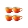 Jogo 4 Canecas Bistrô de Cerâmica 400 ml Laranja Le Creuset