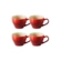 Jogo 4 Canecas Bistrô de Cerâmica 400 ml Vermelho Le Creuset