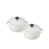 Jogo 2 Mini Cocotte de Cerâmica 10 cm Meringue Le Creuset