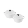 Jogo 2 Mini Cocotte de Cerâmica 10 cm Branco Le Creuset